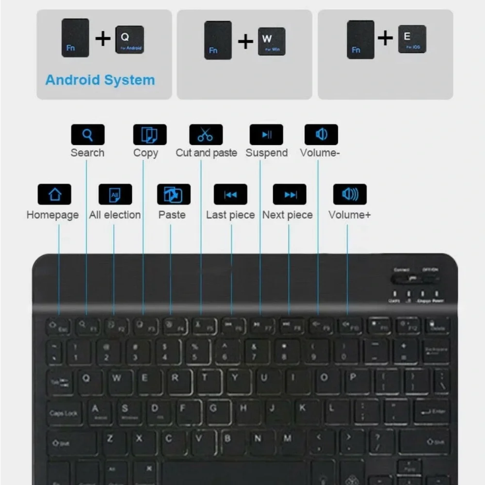 Detachable Keyboard Case for Samsung Galaxy Tab S7 FE 12.4